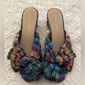 Loeffler Randall Emilia Pleated Bow Heels - Size 7.5